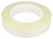 Tape: electrical insulating; W: 25mm; L: 50m; Thk: 0.165mm; white H-OLD