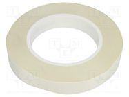 Tape: electrical insulating; W: 19mm; L: 50m; Thk: 0.165mm; white H-OLD