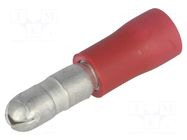 Terminal: round; male; Ø: 4mm; 0.5÷1.5mm2; crimped; for cable JST