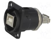 Adapter; USB A socket-back,USB B socket-front; EH; straight SWITCHCRAFT