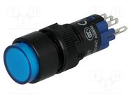 Switch: push-button; Pos: 2; SPDT; 0.5A/250VAC; 1A/24VDC; ON-ON ONPOW