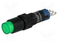 Switch: push-button; Pos: 2; SPDT; 0.5A/250VAC; 1A/24VDC; ON-(ON) ONPOW