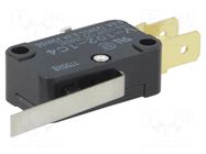 Microswitch SNAP ACTION; 10A/250VAC; 0.6A/125VDC; with lever OMRON Electronic Components