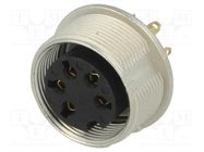 Connector: M16; socket; female; soldering; PIN: 5; 5A; 250V; IP40 LUMBERG