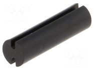 Spacer sleeve; LED; Øout: 5mm; ØLED: 5mm; L: 17.5mm; black; UL94V-2 FIX&FASTEN