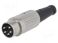 Connector: DIN; plug; male; PIN: 5; 240°; straight; for cable; 34V; 2A DELTRON