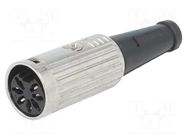 Connector: DIN; plug; female; PIN: 7; 270°; straight; for cable; 34V DELTRON