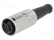 Connector: DIN; plug; female; PIN: 6; 240°; straight; for cable; 34V DELTRON