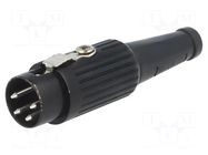 Connector: DIN; plug; male; PIN: 4; 216°; straight; for cable; 34V; 2A DELTRON