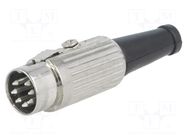 Connector: DIN; plug; male; PIN: 7; 270°; straight; for cable; 34V; 2A DELTRON