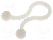 Cable clips; 7.6÷10.2mm; polyamide; natural; Cable P-clips ESSENTRA