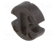 Spacer sleeve; LED; Øout: 4.5mm; ØLED: 3mm; L: 1.5mm; black; UL94V-2 FIX&FASTEN