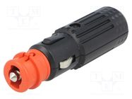 Cigarette lighter plug; Inom: 16A; Sup.volt: 12÷24VDC; 12V/15A SCI
