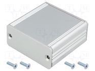 Enclosure: with panel; AKG; X: 55mm; Y: 50mm; Z: 24mm; aluminium; grey FISCHER ELEKTRONIK