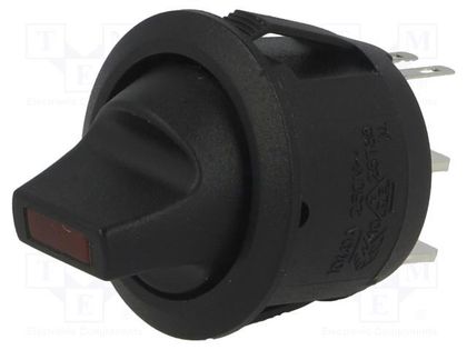 ROCKER; SPST; Pos: 2; ON-OFF; 6A/250VAC; black; LED; 2V; Body: black BULGIN AE-R13112LPLA