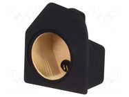 Car loudspeaker enclosure; MDF; black; 250mm; Grooving: 272mm BASSER