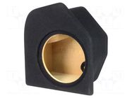 Car loudspeaker enclosure; MDF; black; 250mm; Grooving: 272mm BASSER