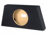 Car loudspeaker enclosure; MDF; black; 300mm; Grooving: 322mm BASSER