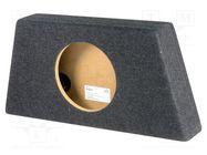 Car loudspeaker enclosure; MDF; black melange; textil; 250mm BASSER