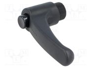 Lever; adjustable; Thread len: 16mm; Lever length: 63mm; -30÷130°C ELESA+GANTER