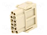 Connector: HDC; module; female; 10A; 250V; Han-Modular®; PIN: 12 HARTING
