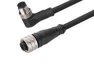 SENSOR CORD, 4P M12 PLUG-R/A RCPT, 2M