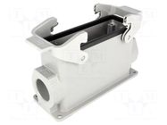 Enclosure for connectors: HDC; size 24B; Han® B; IP65; high; PG21 HARTING