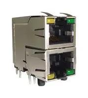 RJ45 CONN, R/A JACK, 8P8C, 1STACKTH