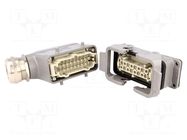 Connector: HDC; male + female; plug + socket,complete set; 16+PE HARTING