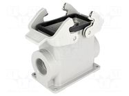 Enclosure for connectors: HDC; size 10B; Han® B; IP65; M25 HARTING