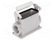 Enclosure for connectors: HDC; size 16B; Han® HMC; IP65; M32 HARTING