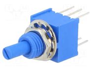 Potentiometer: shaft; single turn; 100kΩ; ±20%; 0.25W; linear; THT BOURNS