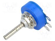 Potentiometer: shaft; single turn; 5kΩ; 2W; ±10%; 3.18mm; linear BOURNS