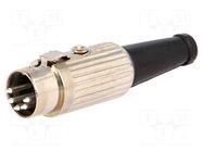 Connector: DIN; plug; male; PIN: 5; 180°; straight; for cable; 34V; 2A DELTRON