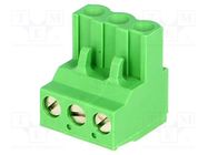 Pluggable terminal block; 5.08mm; ways: 3; straight; plug; female TE Connectivity