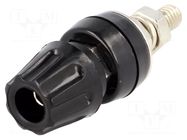 Connector: 4mm banana; socket; 50A; 60VDC; black; nickel plated AXIOMET
