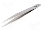 Tweezers; 130mm; for precision works; Blades: elongated,narrow C.K