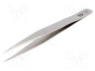 Tweezers; 130mm; for precision works; Blades: elongated,narrow 