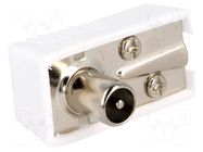 Connector: coaxial 9.5mm (IEC 169-2); plug; male; screw terminal Goobay