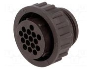 Connector: circular; plug; female; PIN: 16; w/o contacts; for cable TE Connectivity