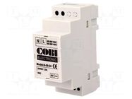 Power supply: switching; for DIN rail; 30W; 24VDC; 1.25A; IP20 COBI ELECTRONIC