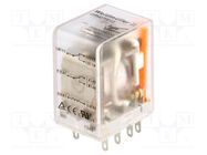 Relay: electromagnetic; DPDT; Ucoil: 12VDC; Icontacts max: 10A 