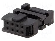 Connector: IDC; plug; female; PIN: 8; IDC; for ribbon cable; 2.54mm CONNFLY