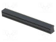 Socket; pin strips; female; PIN: 72; straight; 1.27mm; SMT; 2x36 CONNFLY