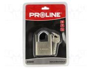 Padlock; shackle; Equipment: key x4; 40mm; gates,cabinets,sheds PROLINE