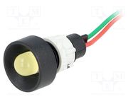 Indicator: LED; recessed; yellow; 24VDC; 24VAC; Ø13mm; IP40; plastic POLAM-ELTA