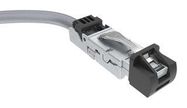 ENET CORD, C6A, RJ45 PLUG-FREE END, 0.5M