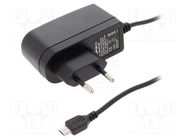 Power supply: switching; 5VDC; 2A; 10W; Plug: EU; Out: USB micro ESPE