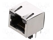 Connector: RJ45; socket; Cat: 5; shielded,with LED; Layout: 8p8c AMPHENOL COMMUNICATIONS SOLUTIONS