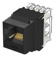 RJ45 CONN, JACK, 8P8C, CAT6A, BLK